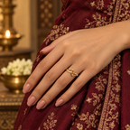 Saath Interlocking Heart Gold-Tone Ring | MyJhumki
