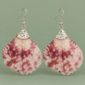 Samudra Rose Ivory Scallop Shell Earrings | MyJhumki