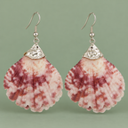 Samudra Rose Ivory Scallop Shell Earrings | MyJhumki
