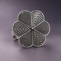 Shatpankhi Geometric Flower Ring | MyJhumki