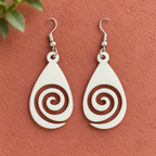 Shweta Spiral Teardrop Earrings | MyJhumki