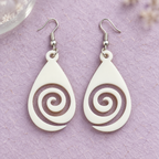 Shweta Spiral Teardrop Earrings | MyJhumki