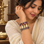Sunehri Paisley Multicolour Cuff Bracelet | MyJhumki