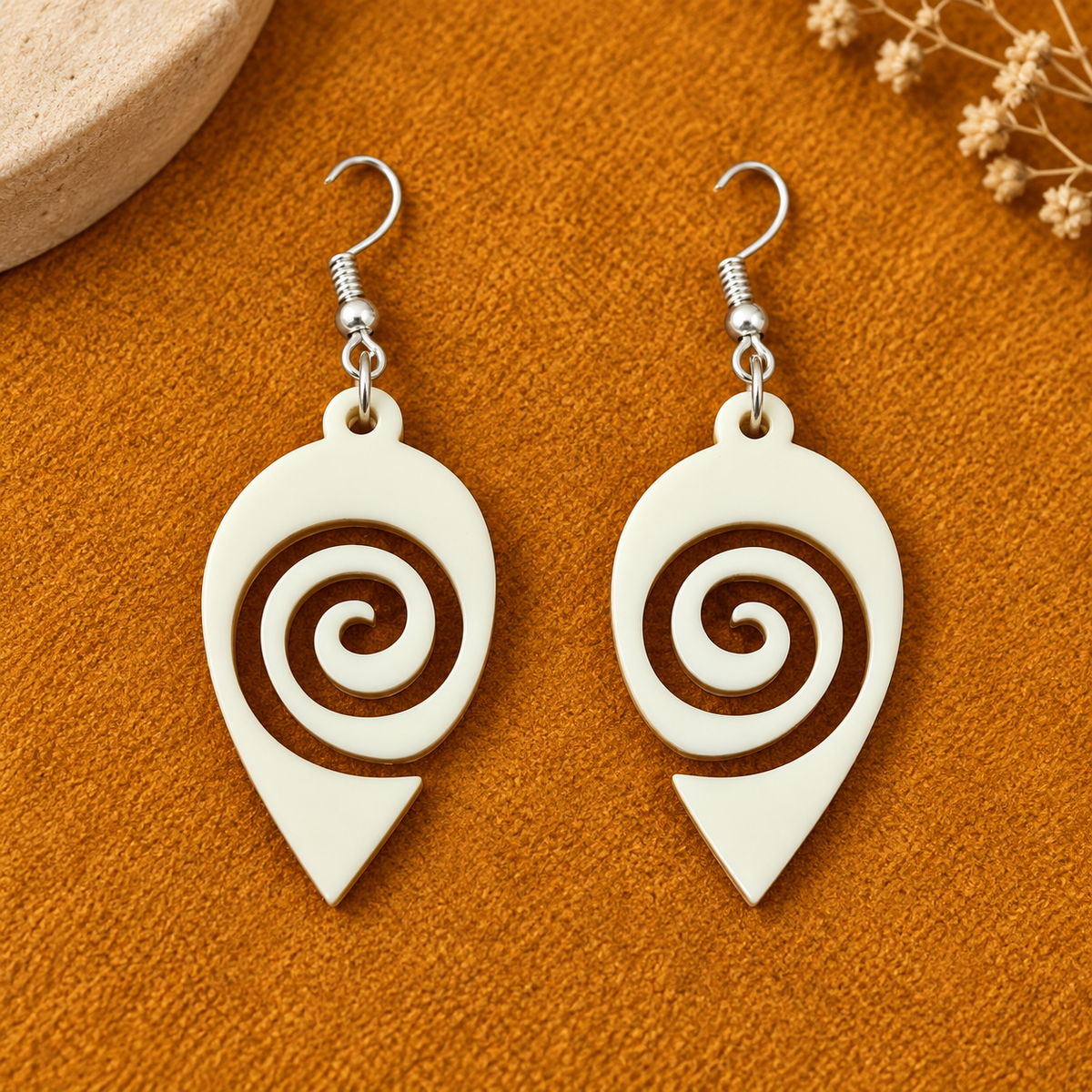 Tara Spiral Point Drop Earrings | MyJhumki