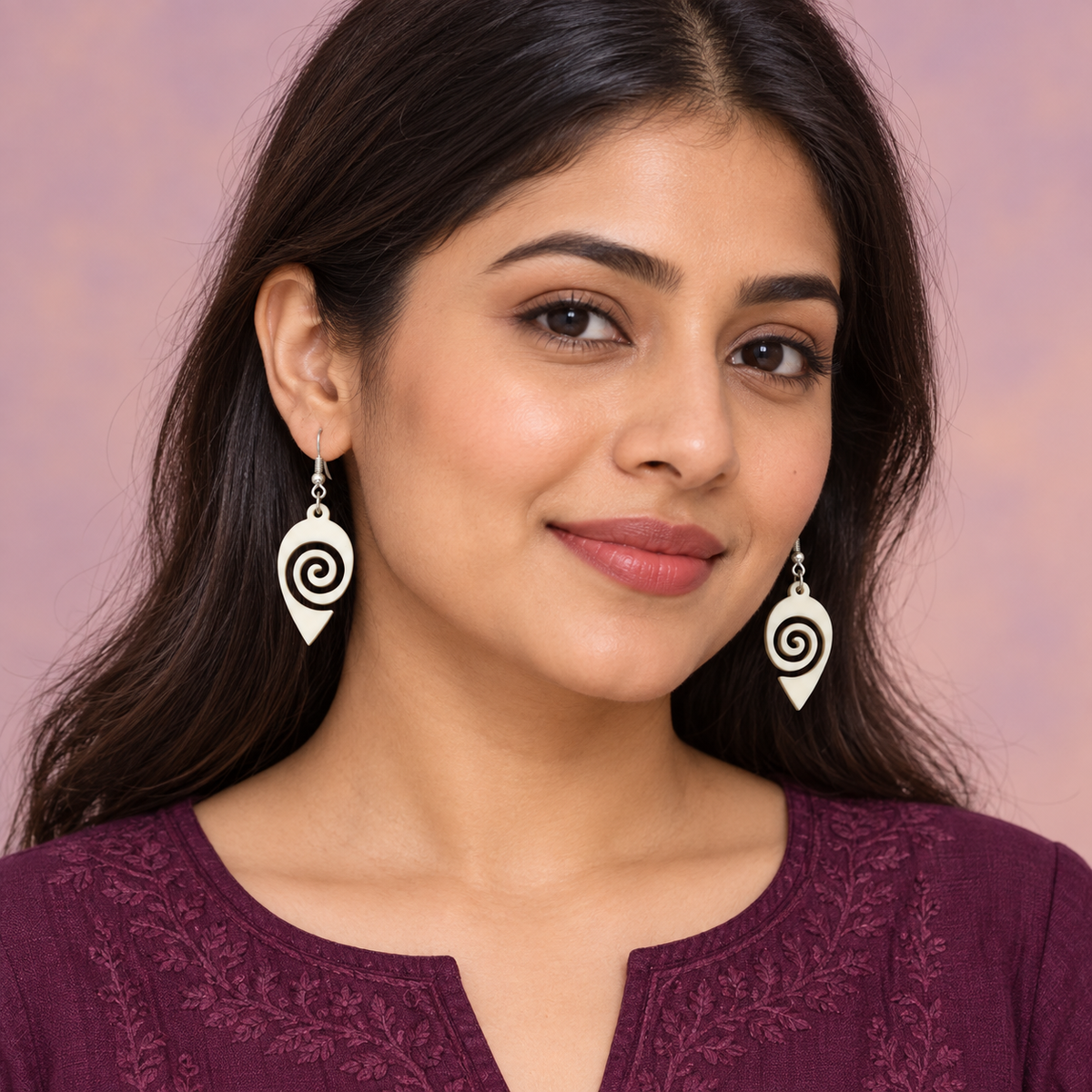 Tara Spiral Point Drop Earrings | MyJhumki