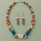 Tarang Multicolour Chip Bead Necklace Set | MyJhumki