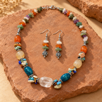 Tarang Multicolour Chip Bead Necklace Set | MyJhumki