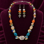 Tarang Multicolour Chip Bead Necklace Set | MyJhumki