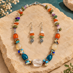 Tarang Multicolour Chip Bead Necklace Set | MyJhumki