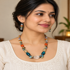 Tarang Multicolour Chip Bead Necklace Set | MyJhumki
