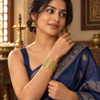 Tavisha Organic Hammered Gold Cuff Bracelet | MyJhumki