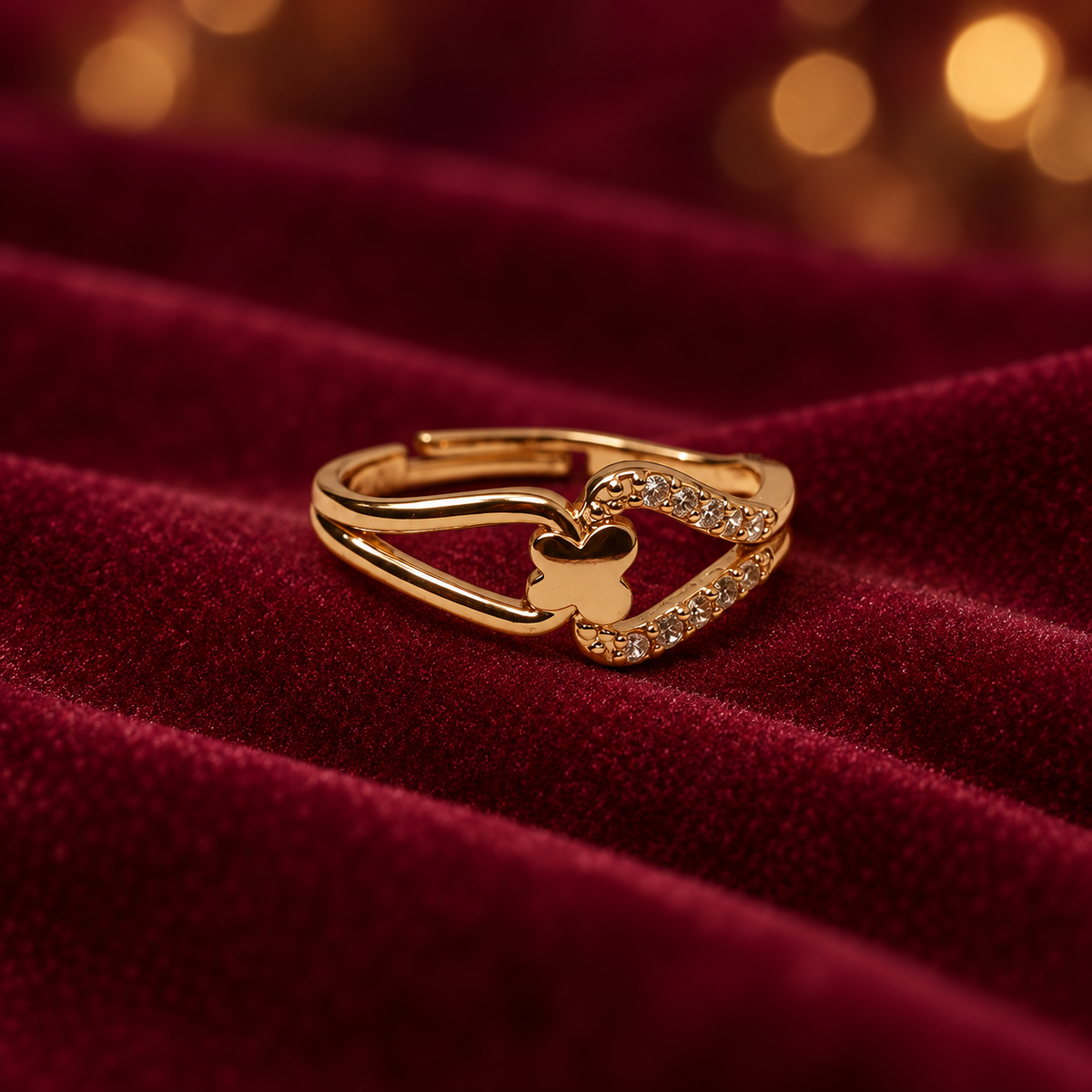 Titli Sparkle Adjustable Ring | MyJhumki