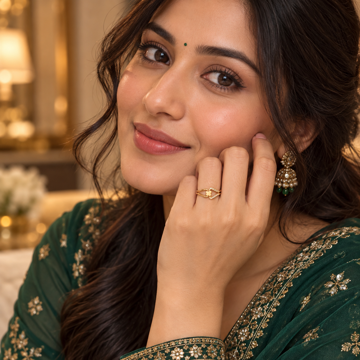 Titli Sparkle Adjustable Ring | MyJhumki