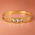 Tridil Three Heart Gold Bracelet | MyJhumki