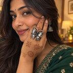 Udaan Sculpted Oxidised Butterfly Ring | MyJhumki