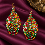 Utsav Multicolour Loop Teardrop Earrings | MyJhumki