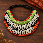 Vanra Double Cowrie Garba Necklace | MyJhumki