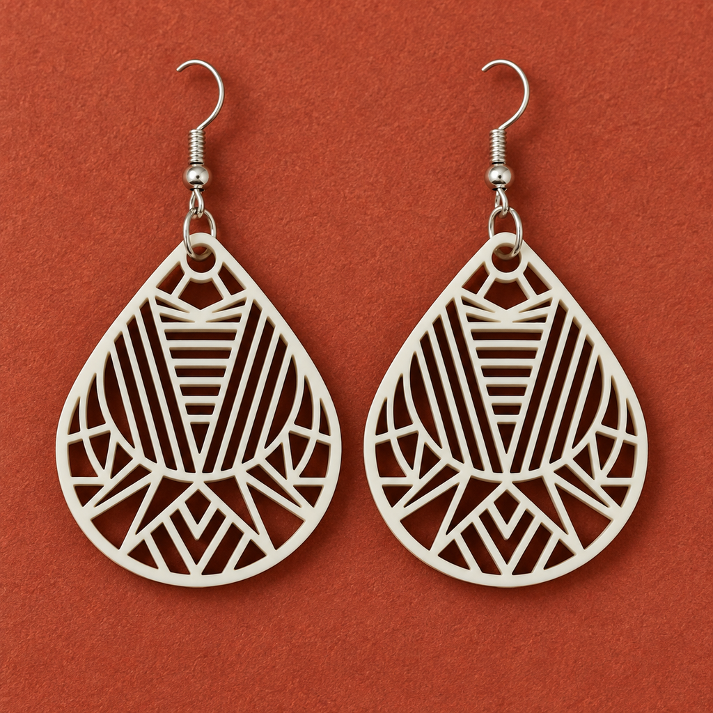 Ziya Geometric Teardrop Earrings | MyJhumki