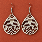 Ziya Geometric Teardrop Earrings | MyJhumki
