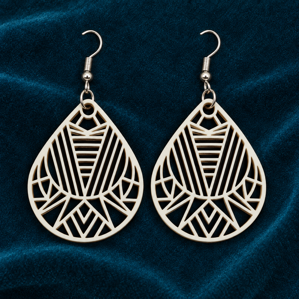 Ziya Geometric Teardrop Earrings | MyJhumki