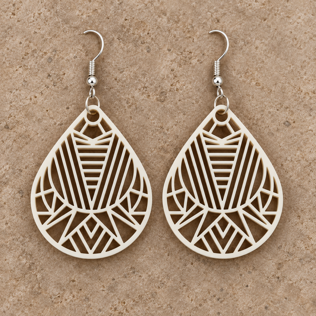Ziya Geometric Teardrop Earrings | MyJhumki