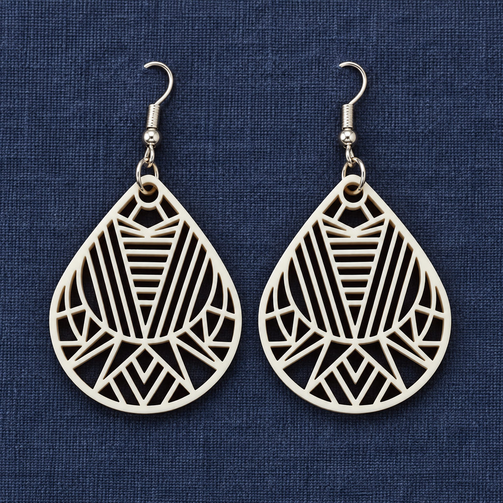 Ziya Geometric Teardrop Earrings | MyJhumki