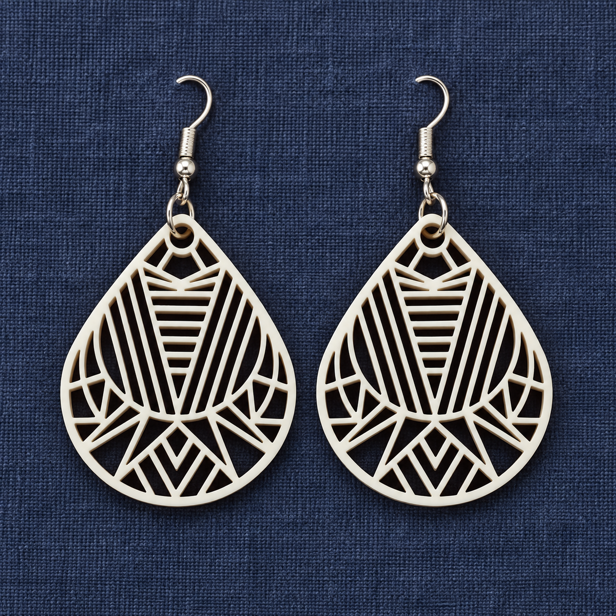 Ziya Geometric Teardrop Earrings | MyJhumki