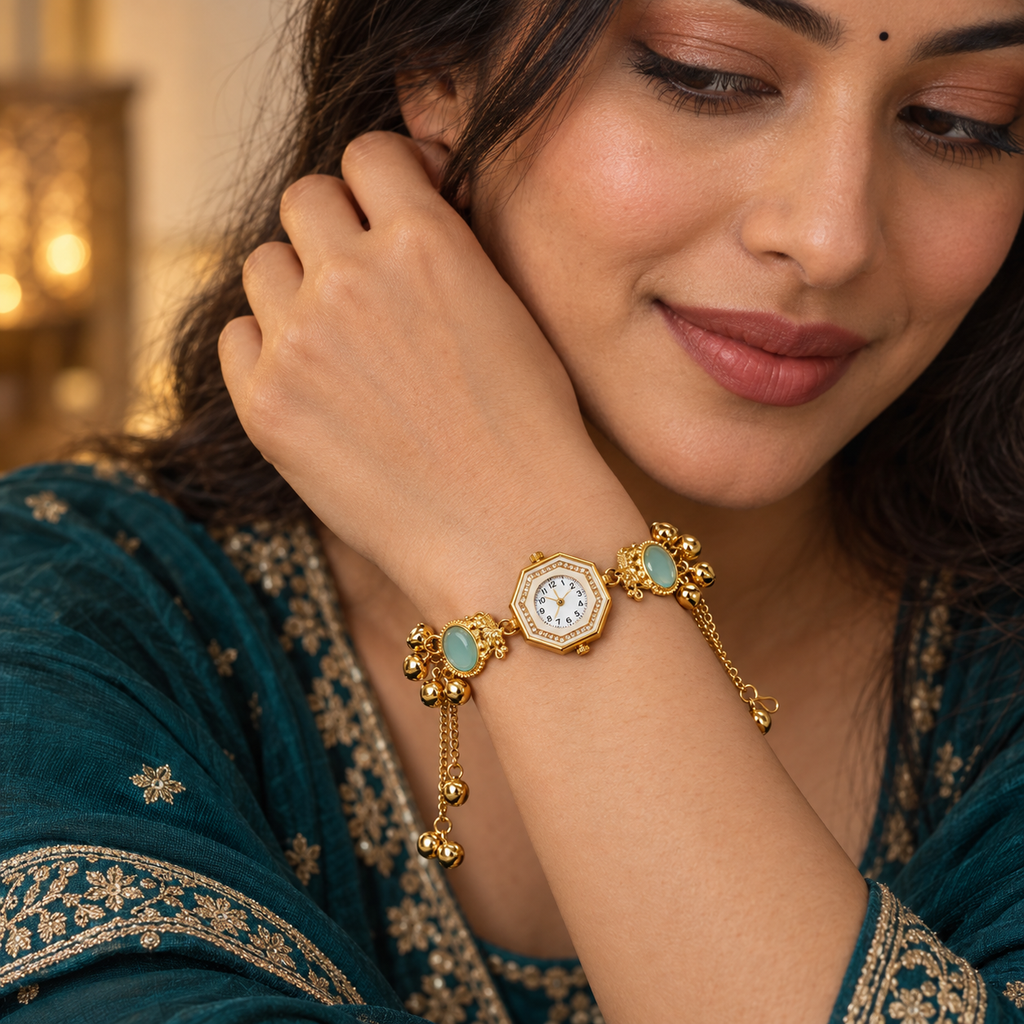 Zoya Firoza Ghungroo Kashmiri Watch | MyJhumki